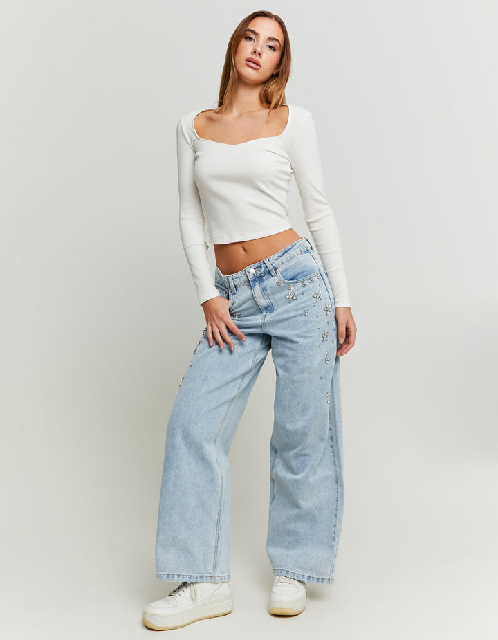 Flora Grace - Rhinestone Embellished Jeans