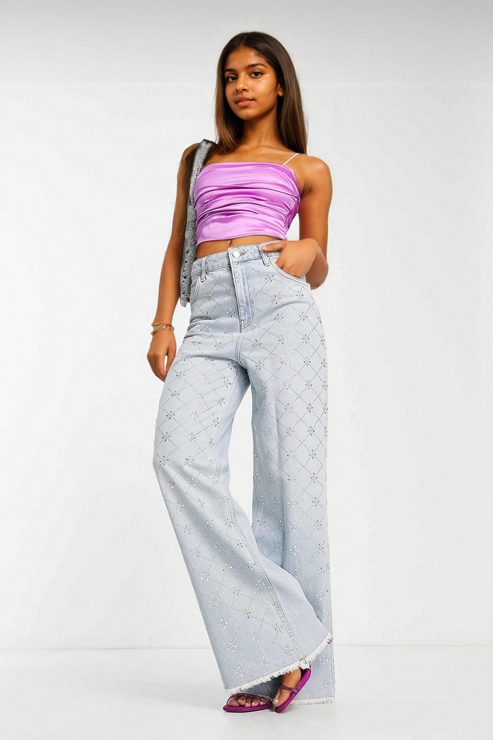 Dazzle Dream High Rise Wide Leg Jeans